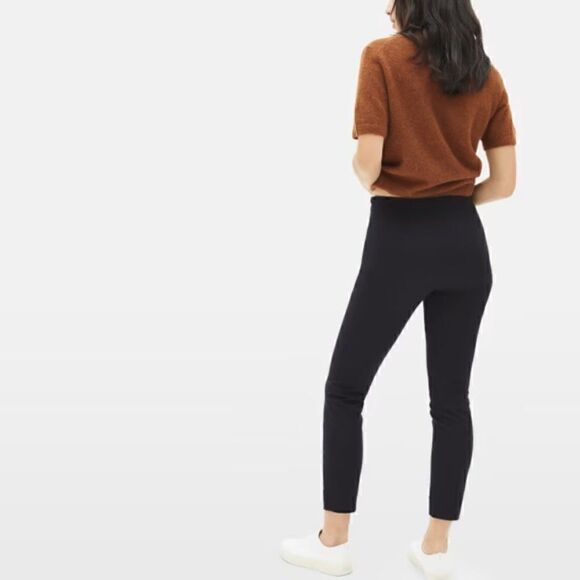 Everlane Women's The Side-Zip Stretch Cotton Pant Size 2 in Black - Picture 4 of 10